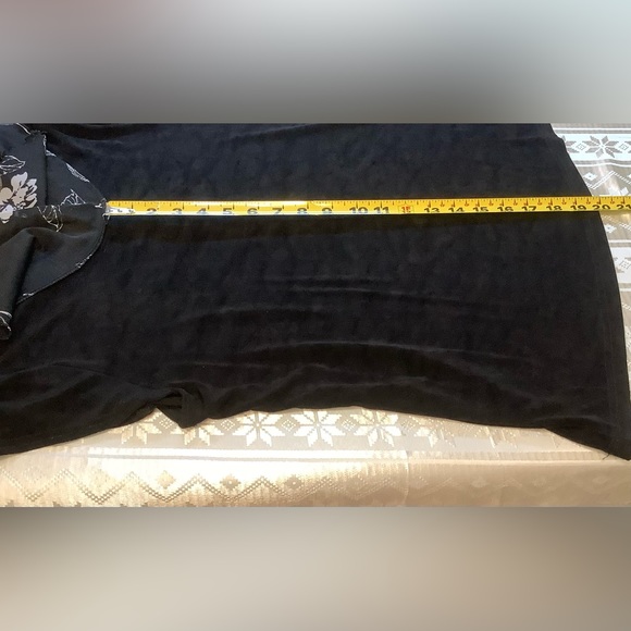 Marallis Collection Top Skirt Scarf Women’s Large Slinky Floral Black/White - Picture 11 of 12